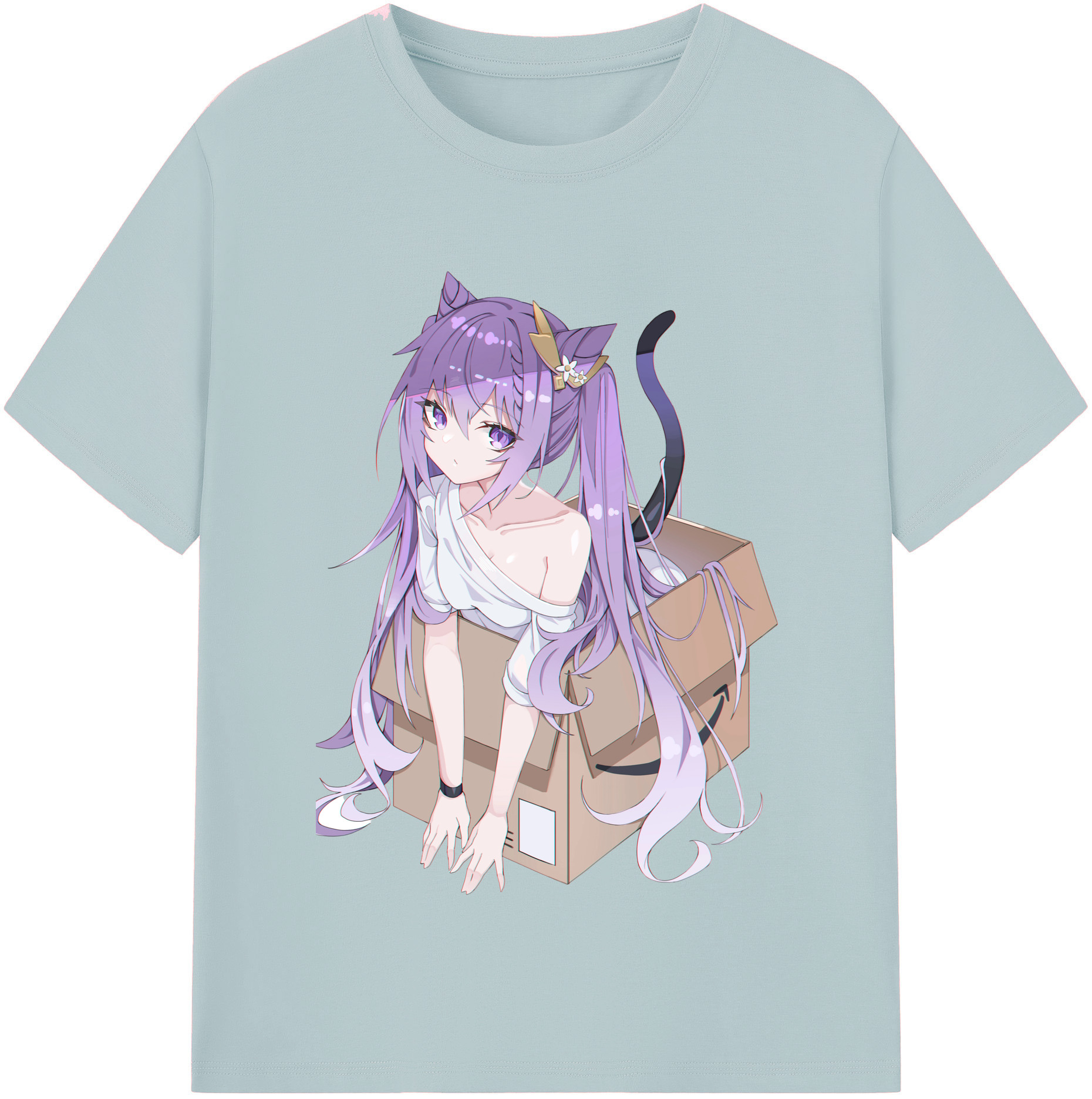げんし神 刻晴 こくせい genshin Kokusei 綿100％半袖Tシャツ（フロントプリント）